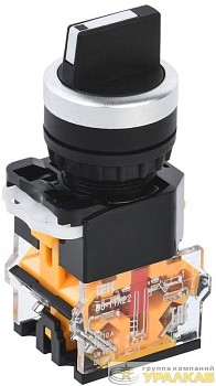 Переключатель D8-11X22 на 2 полож. 1НО+1НЗ черн. IEK BSW30-11X22-3-24-2-K02