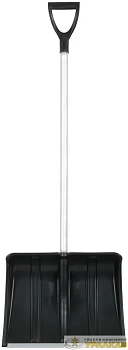Лопата для уборки снега "Снеговик" 500х375х1355мм алюм. черенок; пластик. 68104