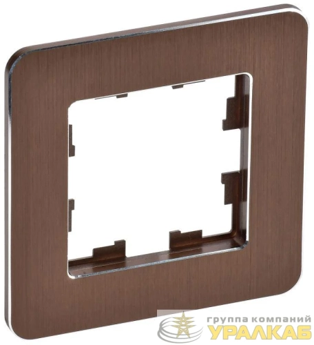 Рамка 1-м BRITE РУ-1-1-Бр метал. коричн. RE AL IEK BR-M12-M-21-K30 детальная картинка