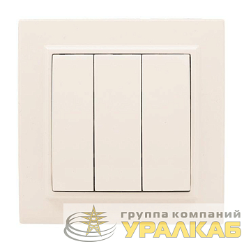 Выключатель 3-кл. СП Минск 10А IP20 беж. EKF 