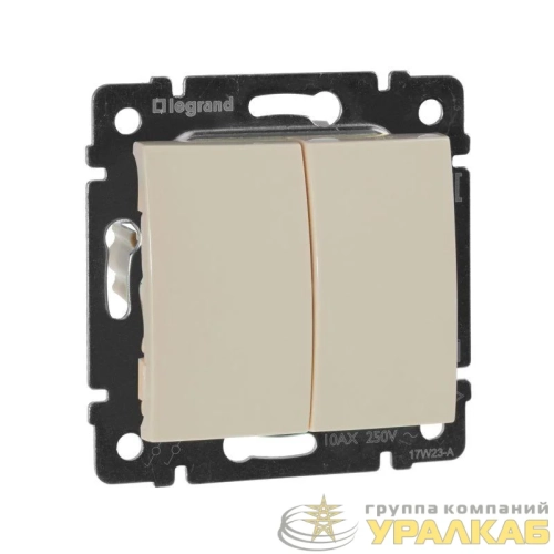 Выключатель 2-кл. СП Valena 10А IP31 250В механизм сл. кость IEK 774305 детальная картинка