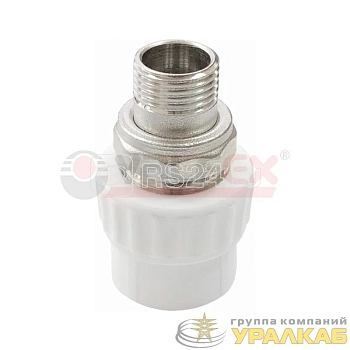 Муфта с американкой для радиатора наружная резьба 20х3/4дюйм (100/25) бел. VALFEX 10159120