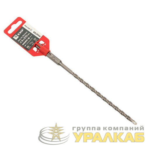 Бур по бетону SDS-plus 6х210мм 2 резца 4S спираль Master EKF db-6-210-2x4 детальная картинка