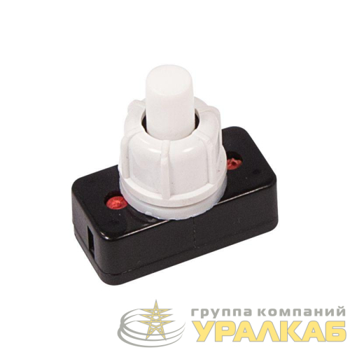 Выключатель-кнопка 250В 1А (2с) ON-OFF бел. (PBS-17A2) (для настольной лампы) Rexant 36-3010
