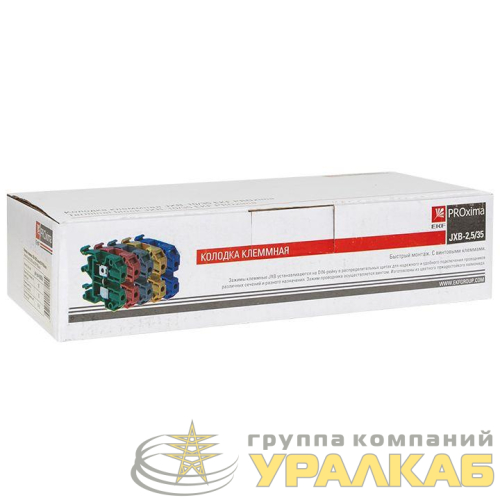 Колодка клеммная JXB-2.5/35 (25а) крас. EKF plc-jxb-2.5/35r детальная картинка