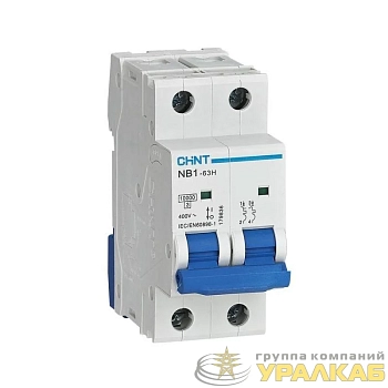 Выключатель автоматический модульный 2п C 4А 10кА NB1-63H (R) CHINT 