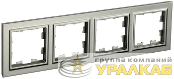 Рамка 4-м BRITE РУ-4-БрШ шампань IEK BR-M42-K37