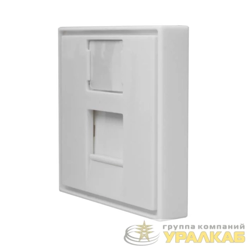 Панель лицевая 1 порт 45х45 Keystone шторка SUPRLAN 