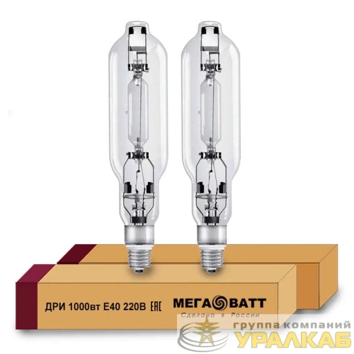 Лампа газоразрядная металлогалогенная ДРИ 1000 220/4000К E40 (12) МЕГАВАТТ 
