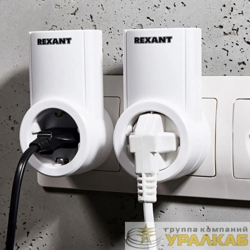 Розетка радиоуправляемая с пультом RX-002 (один пульт две розетки) Rexant 10-6025 детальная картинка