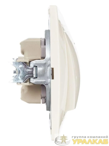 Выключатель 1-кл. СП Кварта 10А IP20 ВС10-1-1-ККм с индикацией крем. IEK EVK11-K33-10-DM детальная картинка