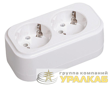 Колодка удлинителя 2-м 16А Classic К02 2P+PE 250В IEK KYP11-16-02-00-Z