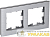 Рамка 2-м BRITE РУ-2-1-БрА металл алюм. IEK BR-M22-M-K47