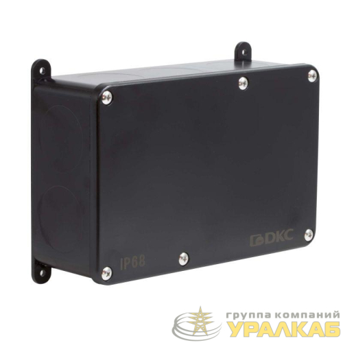 Коробка индустриальная 203х128х69мм IP68 с гладкими стенками черн. DKC 