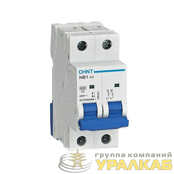 Выключатель автоматический модульный 2п C 6А 6кА NB1-63 (R) CHINT 179667