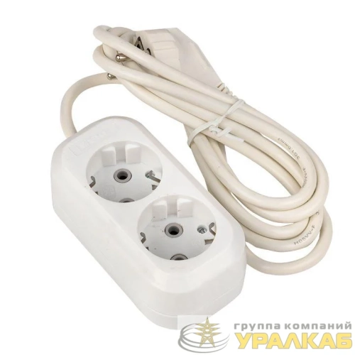 Удлинитель 2х3м с заземл. 16А IP20 Эксперт 3.0кВт ПВС 3х1 EKF UBA16-310-2-03 детальная картинка