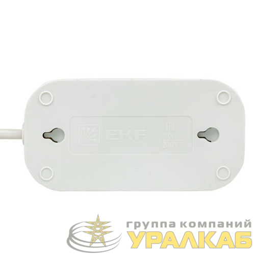 Удлинитель 2х5м без заземл. 10А IP20 Эксперт 2.2кВт ПВС 2х0.75 PROxima EKF UBA10-275-2-05 детальная картинка