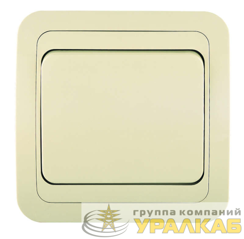 Переключатель проходной 1-кл. СП Mimoza 10А IP20 крем./крем. Makel 25005 детальная картинка