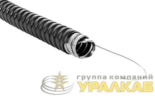 Металлорукав в ПВХ изоляции Р3-ЦПнг 15 d15мм с протяжкой (уп.50м) EKF mrzp-15-50 детальная картинка