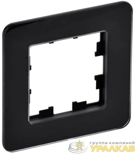 Рамка 1-м BRITE РУ-1-2-Бр стекло черн. RE IEK BR-M12-G-41-K02 детальная картинка