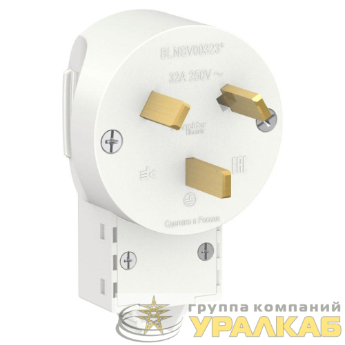 Вилка силовая СП Blanca 2P+E 32А 250В бел. SE BLNSV003231 детальная картинка