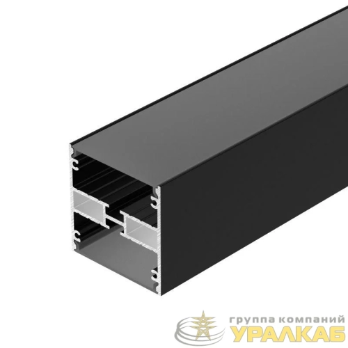Профиль LINE-5050-DUAL-2000 ANOD BLACK L2000 алюм. Arlight 