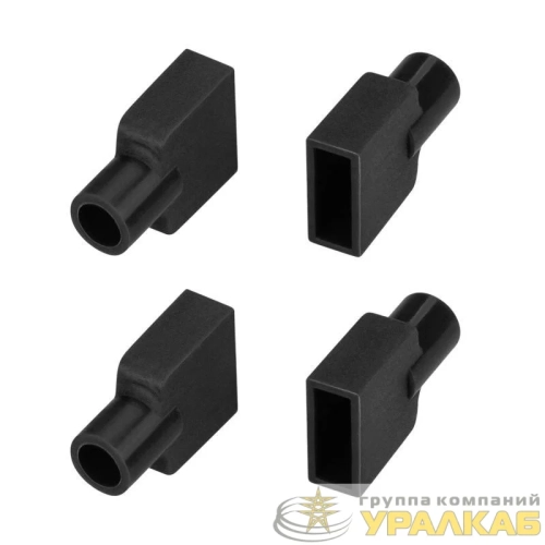 Заглушка WPH-FLEX-0612-SIDE BLACK с отверстием Силикон (комплект) Arlight 