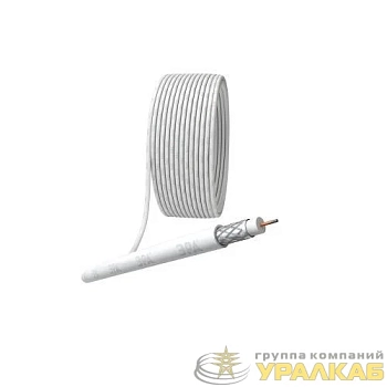 Кабель коаксиальный RG-6U 75 Ом CCS/(оплетка Al 48%) PVC бел. (уп.20м) Simple Эра Б0044599