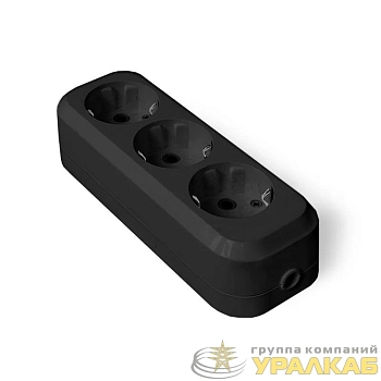 Колодка удлинителя 3-м с заземл. АБС-пластик черн. UNIVersal 1307 Колодка удлинителя 3-м с заземл. АБС-пластик черн. UNIVersal 1307