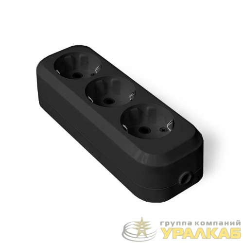 Колодка удлинителя 3-м с заземл. АБС-пластик черн. UNIVersal 1307 детальная картинка Колодка удлинителя 3-м с заземл. АБС-пластик черн. UNIVersal 1307 детальная картинка