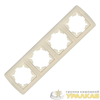 Рамка 4-м Маргарита горизонт. сл.кость (ivory) UNIversal 