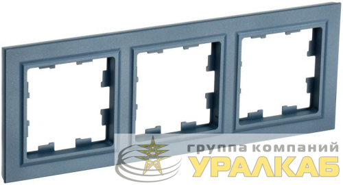 Рамка 3-м BRITE РУ-3-БрМ маренго IEK BR-M32-K35 детальная картинка