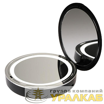 Светильник светодиодный ML-D9PB-bk косметическое зеркало с подсветкой с увеличением 13с LED литиевый аккум. встроен. POWER BANK черн. JazzWay 5038189
