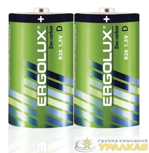 Элемент питания солевой D/R20 1.5В SR2 (уп.2шт.) Ergolux 12442 детальная картинка