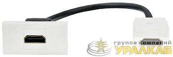 Розетка 1мод. HDMI M/M РКМ-10-00-П бел. PRIMER IEK PR-KK40D-RH-0-1-K01