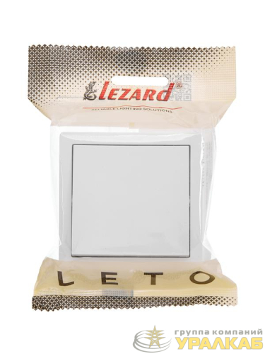 Выключатель 1-кл. ОП LETO бел. LEZARD 