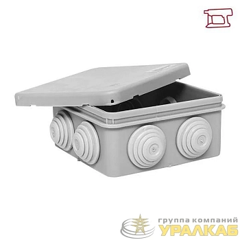Коробка распределительная КМР-030-031 85х85х40 IP55 с крышкой для прямого монтажа 8 мембранных вводов сер. EKF plc-kmr-030-031