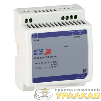Блок питания OptiPower DR-30-24-1 КЭАЗ 