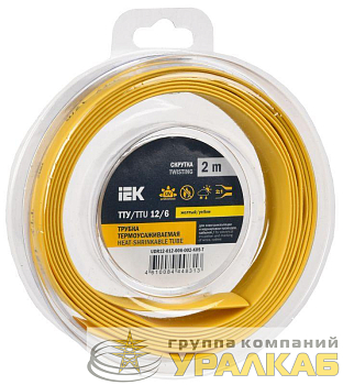 Трубка термоусадочная ТТУ нг-LS 12/6 желт./зел. (уп.2м) IEK UDR12-012-006-002-K52-T