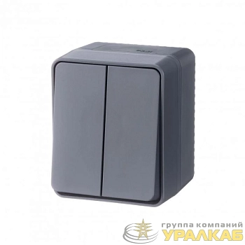Выключатель 2-кл. ОП AtlasDesign Profi54 IP54 10AX антрацит SE ATN544051 Выключатель 2-кл. ОП AtlasDesign Profi54 IP54 10AX антрацит SE ATN544051