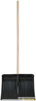Лопата для уборки снега "Ледо" 495х375х1320мм деревянный черенок; пластик. 68101