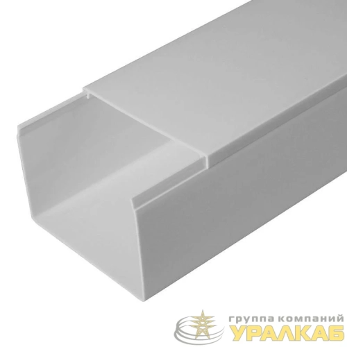 Кабель-канал 80х60 L2000 с двойн. замком RAL 7035 сер. Промрукав 