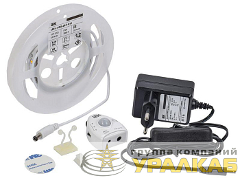 Комплект светодиодной подсветки "Сделай сам" DIY (лента LED 1.2м LSR-2835WW60-4.8-IP20-12В + драйвер + датчик движения) IEK 2LSR1-1-060-20-1-D12-S3
