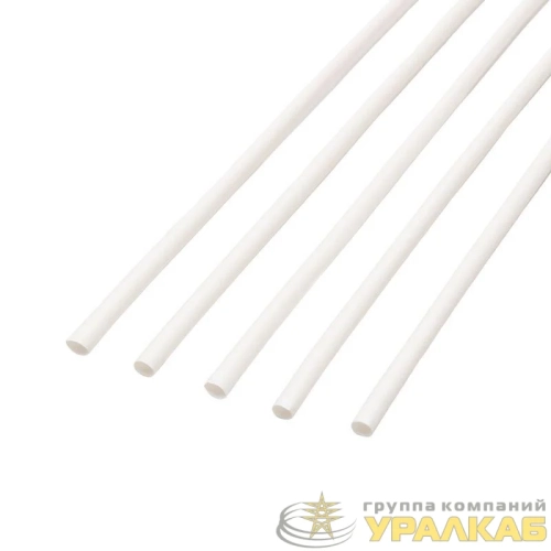 Трубка термоусадочная ТУТ нг 6.0/3.0 бел. 1м Rexant 