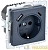 Розетка BRITE РЮш11-1-БрМ 16А с USB A+C 18Вт с заземл. защ. шторки механизм маренго IEK BR-R14-16-U22-018-K35