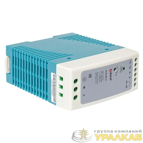 Блок питания на DIN-рейку 40Вт Uвх ~ 220В AC m Uвых - 24В DC постоянного тока EKF 