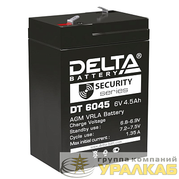 Аккумулятор ОПС 6В 4.5А.ч Delta DT 6045