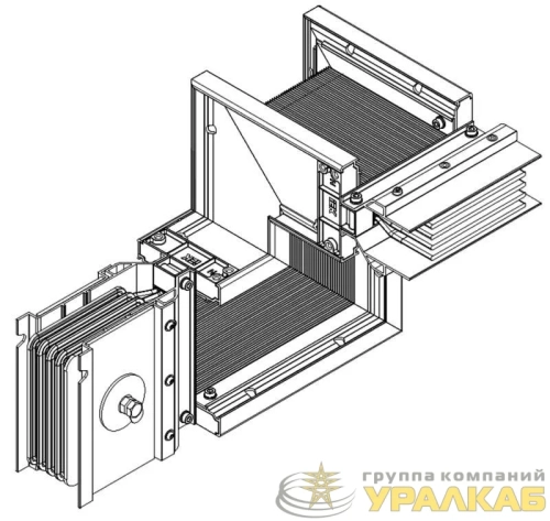 Секция Z-образ. вверх прав. 3200А Al 3L+N+PER НК IP55 тран. IEK LB-3200A4-25-F-ZUR детальная картинка