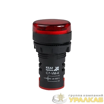 Индикатор напряжения OptiSignal Compact D22 С7-VM-4 красн. 20-500В AC AD22VM КЭАЗ 