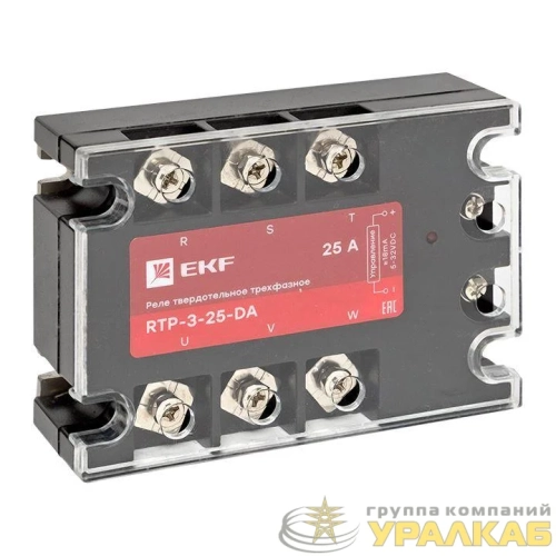 Реле твердотельное трехфазное RTP-25-DA PROxima EKF rtp-3-25-da детальная картинка
